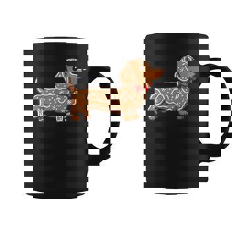 Dachshund Christmas Gingerbread Cookie Weiner Dog Lover Coffee Mug - Monsterry