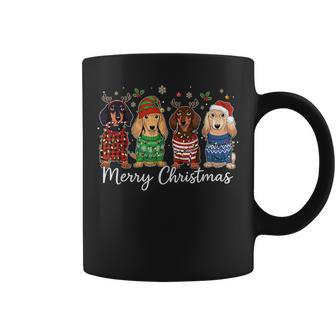 Dachshund Dog Christmas Lights Santa Xmas Pet Dog Coffee Mug - Thegiftio