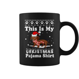 Dachshund Dog Xmas Sweater This Is My Christmas Pajama Coffee Mug - Thegiftio