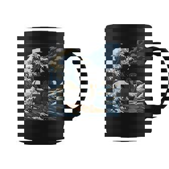 Dachshund Surfing Japanese Wave Weiner Dog Tank Top Coffee Mug | Mazezy