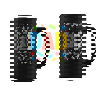 Dad Building Bricks Blocks Master Builder Father's Day Men Coffee Mug | Seseable UK