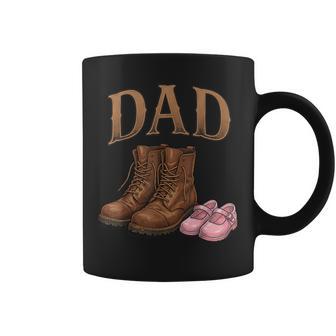 Dad Of Daughter Vintage Boots Father Girl Proud Dad Coffee Mug | Seseable UK