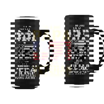 Dad Papa Veteran Patriotic Saying Nothing Scares Me Dad Coffee Mug | Mazezy