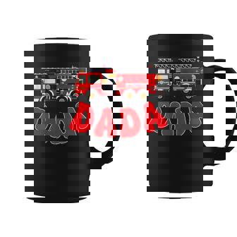 Dada Birthday Boy Fire Truck Firefighter First Birthday Dad Coffee Mug | Seseable CA