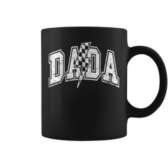 Dada Lightning Bolt Checkered Varsity Dad Father's Day Coffee Mug - Thegiftio