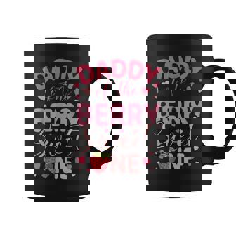 Daddy Of The Berry Sweet One Strawberry First Birthday Coffee Mug | Mazezy