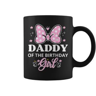 Daddy Of The Birthday Girl Cute Pink Bow Family Matching Coffee Mug - Thegiftio