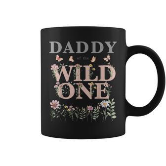 Daddy Wild One Wildflower Watercolor Floral 1St Birthday Dad Coffee Mug - Thegiftio UK