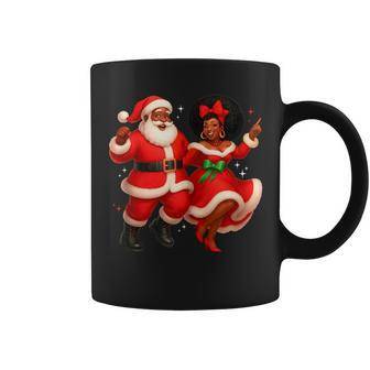 Dancing African Santa Mr Mrs Claus African American Xmas Coffee Mug - Thegiftio UK