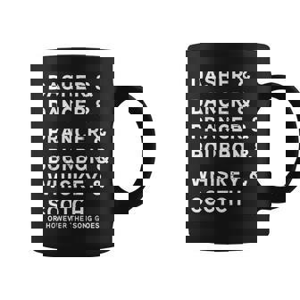 Dasher Dancer Prancer And Bourbon Whiskey Christmas Coffee Mug | Mazezy