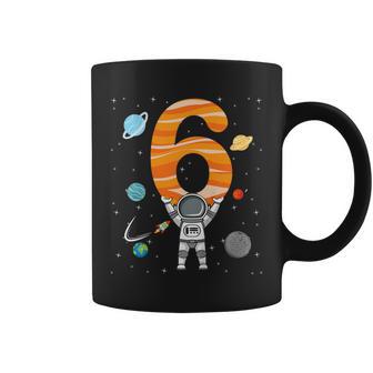 De Astronauta De 6º Cumpleaños Para Niños Diseño Espacial Taza de café - Regaloses