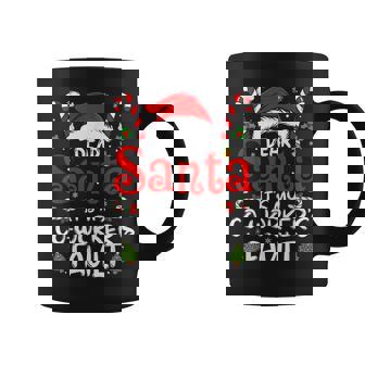 Dear Santa It’s My Coworker’s Fault Saying Christmas Graphic Print Coffee Mug - Monsterry
