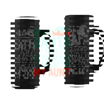 Dear Santa I Tried To Be Good But I Take After My Aunt Graphic Print Coffee Mug - Monsterry