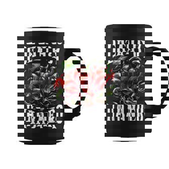 Death By Habanero Spicy Chili Pepper Hot Sauce Outfit Coffee Mug | Mazezy