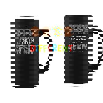 Different Autism Awareness Cow Puzzle Autistic Support Coffee Mug - Monsterry