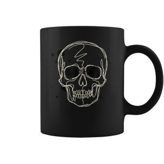 Diseño De Calavera Grunge Para Metaleros Y Balancines Taza de café - Regaloses