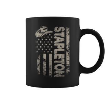 Distressed Stapleton Name Personalized 80S 90S Vintage Coffee Mug - Seseable