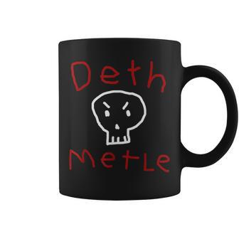 Divertida Camisa Death Metal Humor Irónico Yarcástico Gótico Taza de café - Regaloses