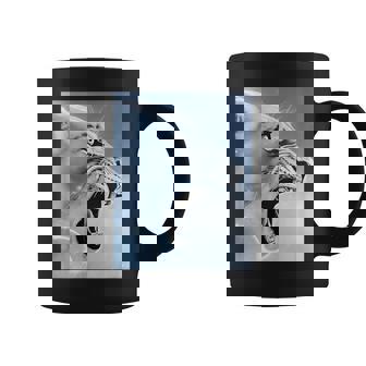 Divertido León Mono Meme Ragebait Meme Cerebro Rojo Gen Alfa Meme Taza de café - Regaloses