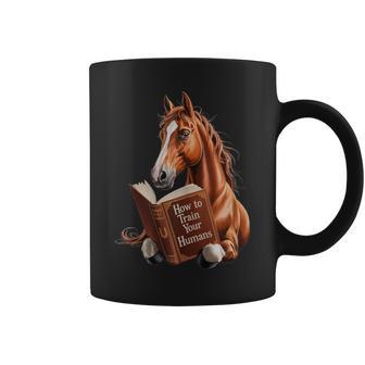 Divertido Motivo De Caballos Con Libro Cómo Entrenar A Tu In Mangas Taza de café - Regaloses