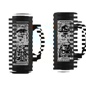 Doctorate Dissertation Phd Grad Tarot Card Skeleton Cat Coffee Mug | Mazezy