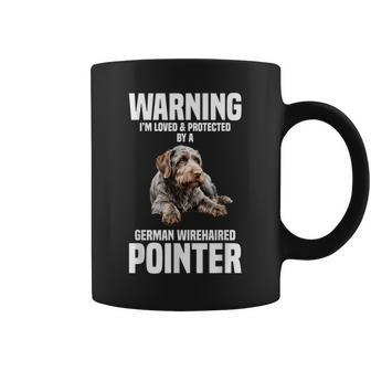 Dog Enthusiast Pet Lover Warning German Wirehaired Pointer Coffee Mug | Mazezy