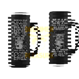 Don't Pick A Fight With A Drummer Drumming Lover Percussion Coffee Mug | Mazezy