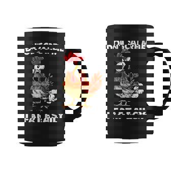 Don't Scare Me I Fart Easily Sarcasm Humor Chicken Coffee Mug | Mazezy