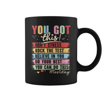 You Got This Don't Stress Rock The Test Test Day Teacher Coffee Mug - Thegiftio UK