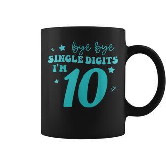 Double Digits Girl 10Th Birthday Turning 10 Teal Turquoise Coffee Mug - Thegiftio UK