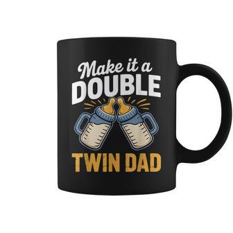 Make It A Double Twin Dad New Dad Expecting Twins Coffee Mug | Seseable UK