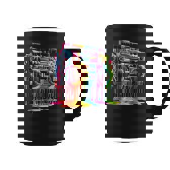 Dripping Paint Boombox Old-School 80S Hip Hop Street Style Coffee Mug | Seseable UK