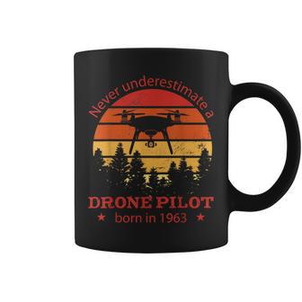 Drones-Pilot Born 1963 Birthday Vintage Quadrocopter Drones Coffee Mug | Mazezy