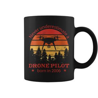 Drones-Pilot Born 2006 Birthday Vintage Quadrocopter Drones Coffee Mug | Mazezy
