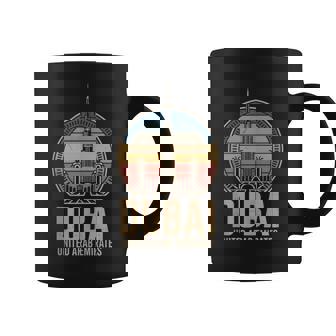 Dubai United Arab Emirates Retro UAE Sunset And Skyline Tank Top Coffee Mug | Mazezy