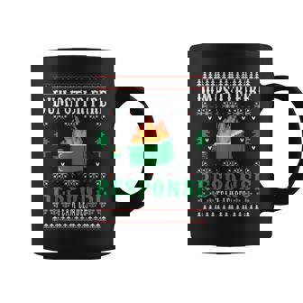 Dumpster Fire Response Team Leader Christmas Ugly Sweater Graphic Print Coffee Mug - Monsterry