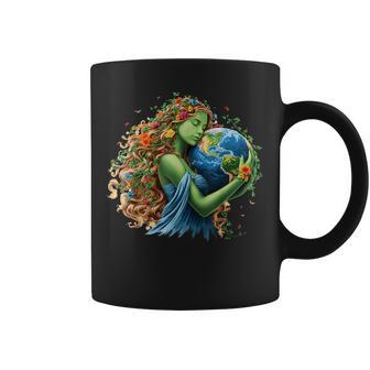 Earth Day 2026 Green Mother Nature Planet Girls Coffee Mug - Monsterry AU