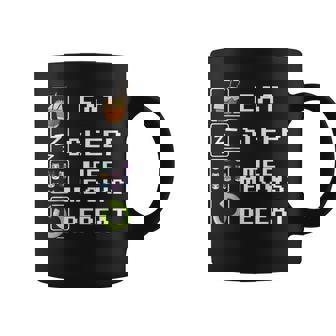 Eat Sleep Meemeow Repeat Meemeow Cats Plush Coffee Mug | Seseable CA