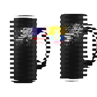 Ecuador & USA Together Half American Half Ecuadorian Coffee Mug | Mazezy