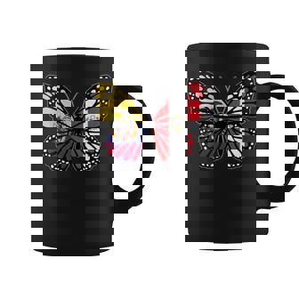 Ecuador And Peru Butterfly Half Ecuadorian Half Peruvian Coffee Mug | Mazezy