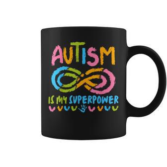 El Autismo Es Miuperpoder Traje De Concienciaobre El Autismo Para El Día Del Autismo Taza de café - Regaloses
