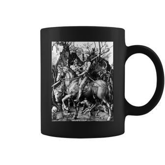 El Caballero La Muerte Y El Diablo De Albrecht Durer 1513 Manga Larga Taza de café - Regaloses