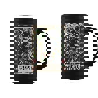 El Monstruo Frankenstein Y La Novia Los Amantes Tarot Card Manga Larga Taza de café - Regaloses