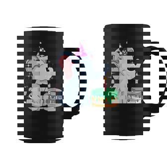 Elephant Birthday Cake Party Safari Jungle Animal Zookeeper Coffee Mug | Mazezy