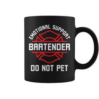 Emotional Support Bartender Do Not Pet Saying Coffee Mug - Monsterry