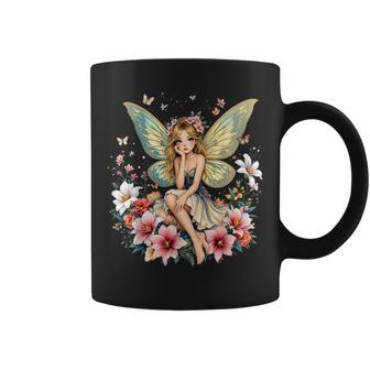 Enchanted Summer Flower Fairy Fantasy Mystical Butterflies Coffee Mug - Thegiftio UK