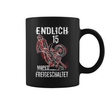 Endlich 15 Moped Freigeschaltet Geburtstag Mopedfahrer Tassen - Geschenkecke