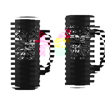 England And Ghana Butterfly Half English Ghanaian Roots Tank Top Coffee Mug | Mazezy