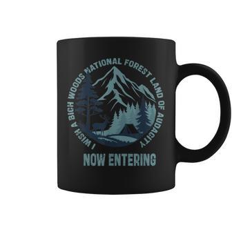 Now Entering IWishABish Woods National Forest Hunting Deer Coffee Mug | Mazezy