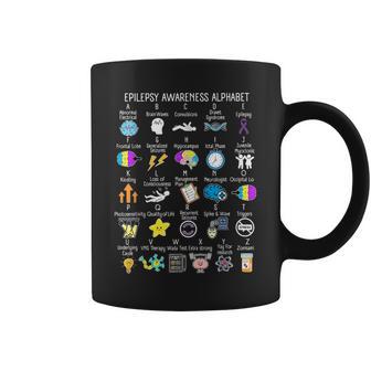 Epilepsy Awareness Alphabet Seizure Disorder Squad Support Coffee Mug - Thegiftio UK